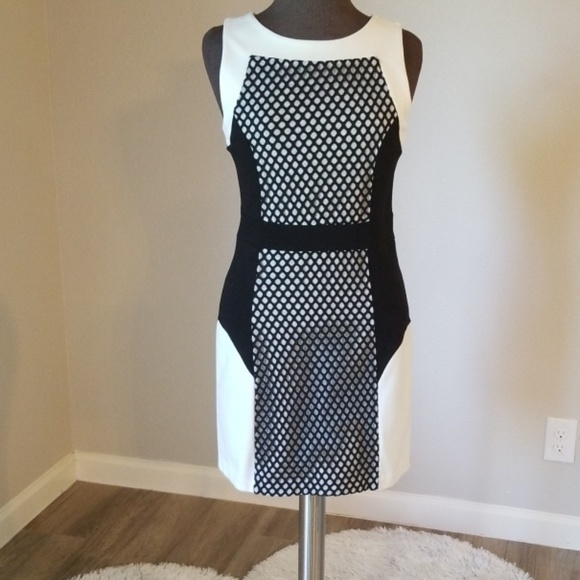 Kensie Dresses & Skirts - KENSIE Mesh Colorblock Ponte Sheath Dress